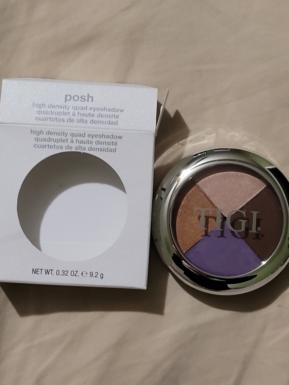 TIGI Posh Quad Eyeshadow — Purple, Bronze, Champagne, Brown Posh
